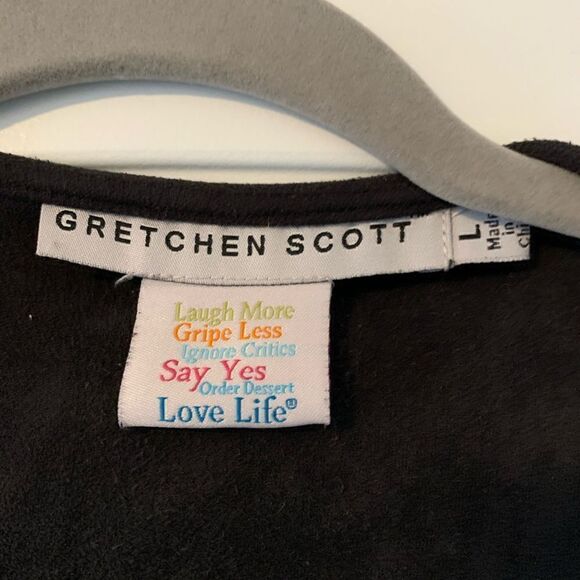 Gretchen Scott micro suede lightweight jacket. Size: L. Has stretch. Beautiful! - Picture 2 of 5